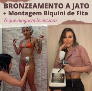 Curso Bronzeamento a Jato + Montagem Biquíni de Fita